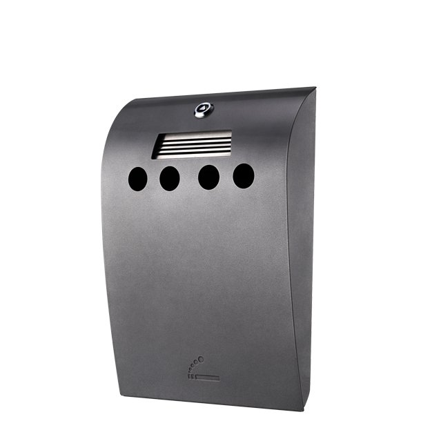 Cigarette Bin Convex, utomhusaskkopp, gr, 2,1 l