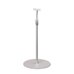 Telescopic price stands with round base, White, Black and Gray