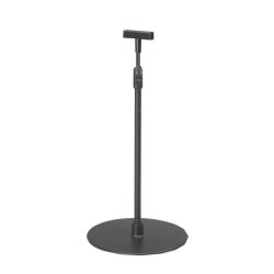 Telescopic price stands with round base, White, Black and Gray