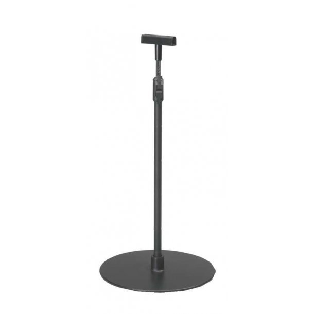 Telescopic price stands with round base, White, Black and Gray