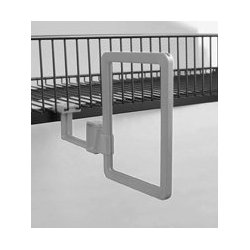 Wire shelf clip with swing arm, White, Black and Gray - 10 pcs