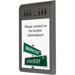 Ashtray - with information plate in A4 or A3