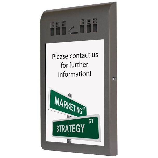 Ashtray - with information plate in A4 or A3