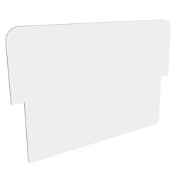 Logo plate, white, for Aluline