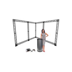 Crown Truss 10X10 - 3X3 Meter L-Stand Black Incl. Counter And Ixo + Phototex Print