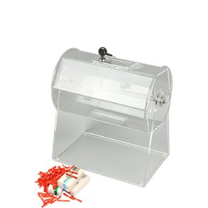 Tombola Roller, akryldrum med ls