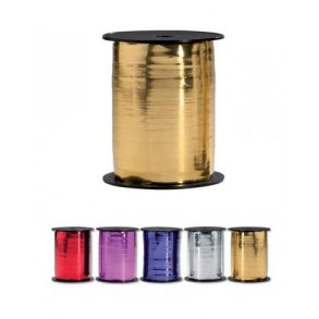 Metallic ribbon - 10 mm - 5 glossy colors - 250 M