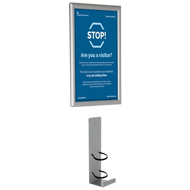 Hnd Dispenser Holder Samt  Alu Snap Frame