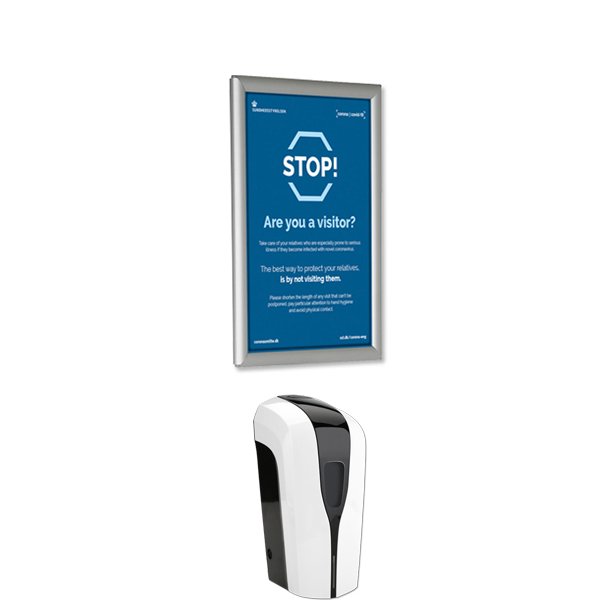 Hnd Dispenser 1000 Ml Samt  Alu Snap Frame