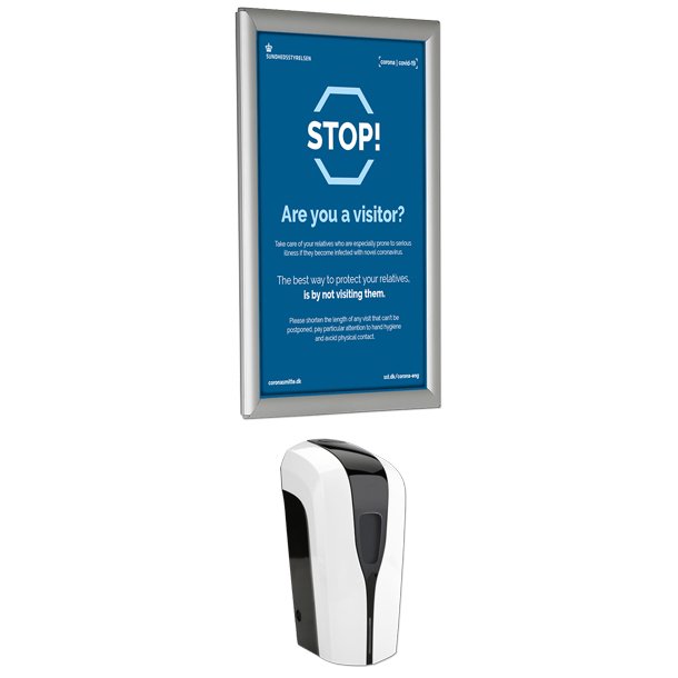 Hnd Dispenser 1000 Ml Samt  Alu Snap Frame