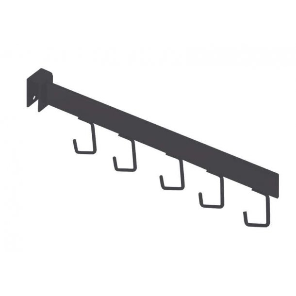 Pipe bracket sloping bag arm for curtain rod, 44 cm