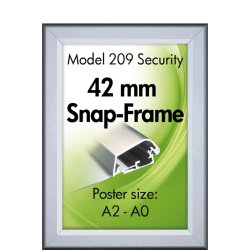 Security Snap Frame, 32 mm, Slveloxeret Alu