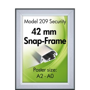 Security Snap Frame, 32 mm, Slveloxeret Alu