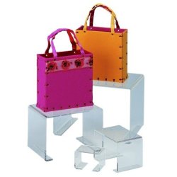 Podier, displays in clear acrylic, 6 cm 10 pieces