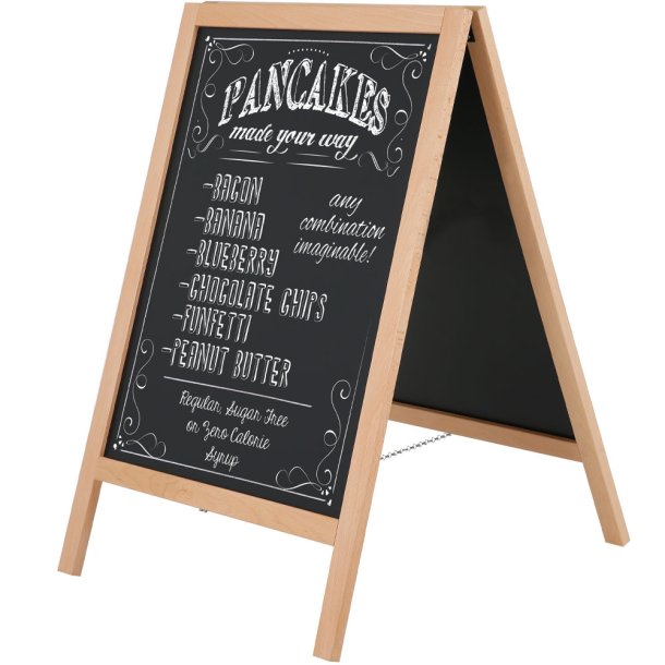 Wooden A-Board Light med tavle af stl