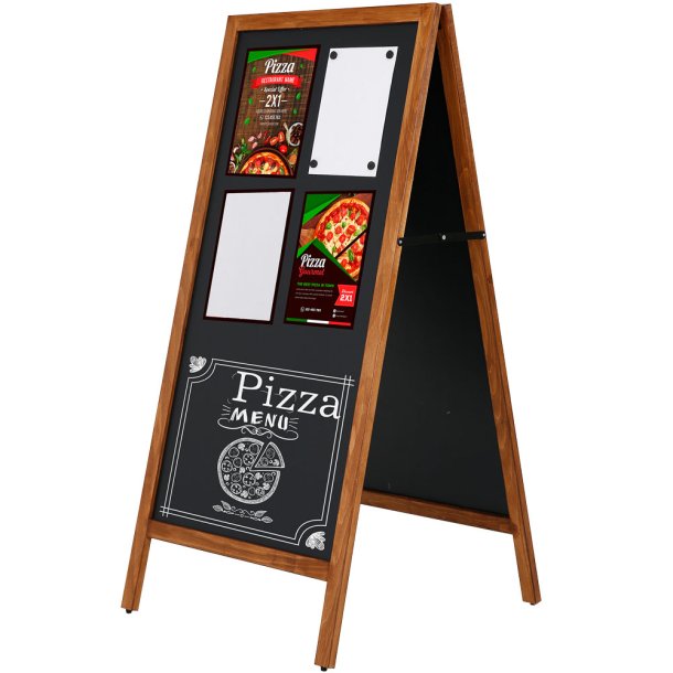 Wooden A-Board Tall with steel panel