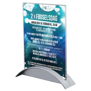 Rocket Menyfodral med gr bas och A5 akryl hllare