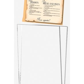 A5 akryl hllare fr Rocket Meny hllare (utan bas)