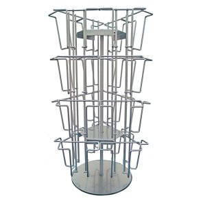 Wireholder Spin Table, silver, för 24 x A6 eller M65 broschyrer