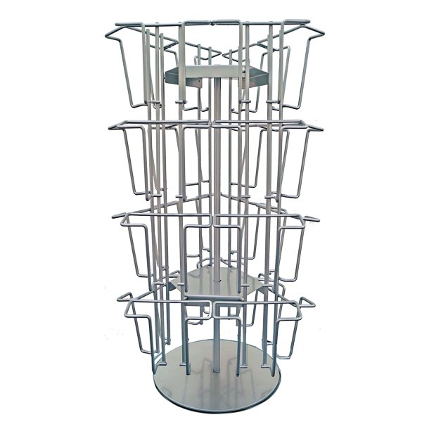 Wireholder Spin Table, silver, for 24 x A6 or M65 brochures