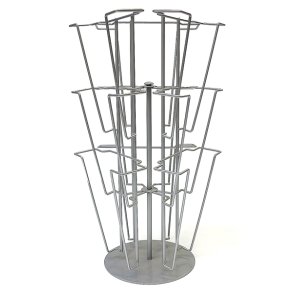 Wireholder Spin Table, 9 x A4, silver