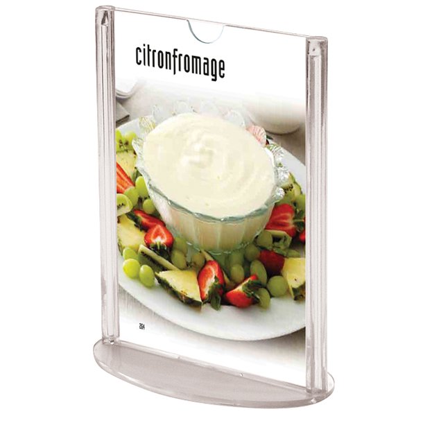 Oval Leaflet Menuholder, Akryl