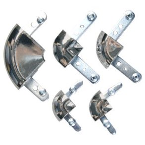 Samlehjrne til 46 mm snap profil, rund, alu/slv