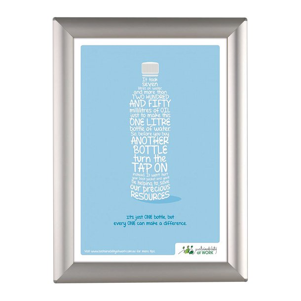 Opti Snap Frame, 25 mm, Silver Snap Frame