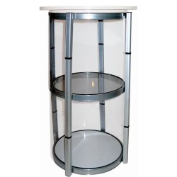 Messedisk - Small, round info disk with case