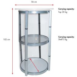 Messedisk - Small, round info disk with case