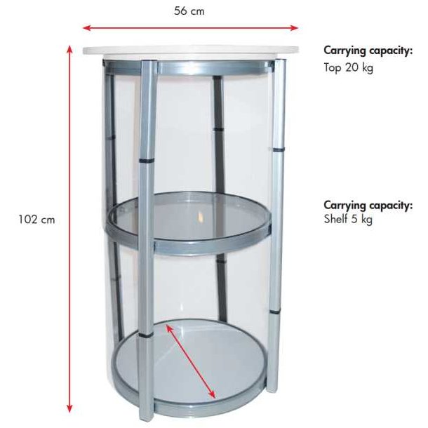 Messedisk - Small, round info disk with case