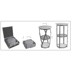 Messedisk - Small, round info disk with case