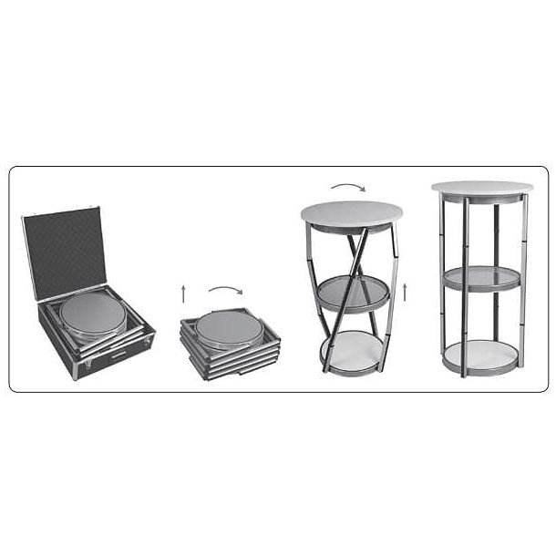 Messedisk - Small, round info disk with case