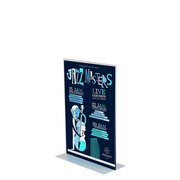 Oval Leaflet Menuholder, Akryl