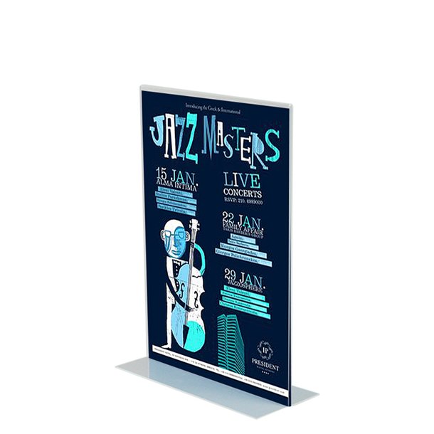 Oval Leaflet Menuholder, Akryl