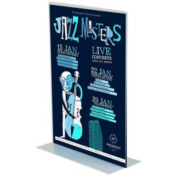 Oval Leaflet Menuholder, Akryl