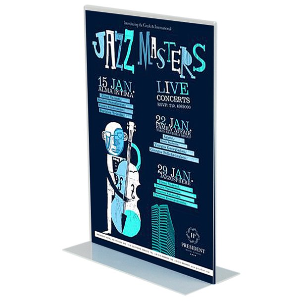 Oval Leaflet Menuholder, Akryl