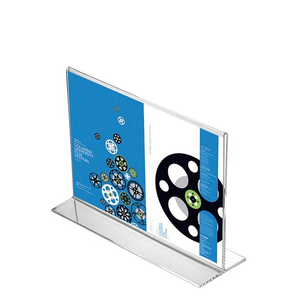 T-Menuholder, Horizontal Acrylic Display