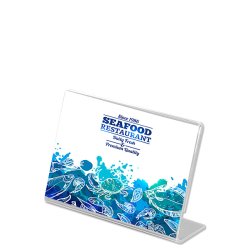 L-Menuholder, Horizontal Acrylic Display