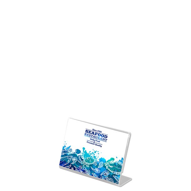 L-Menuholder, Horizontal Acrylic Display