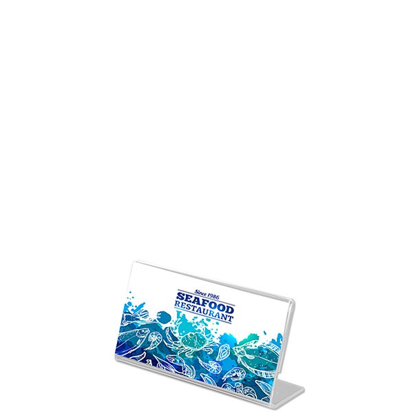 L-Menuholder, Horizontal Acrylic Display