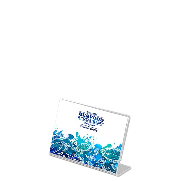 L-Menuholder, Horizontal Acrylic Display