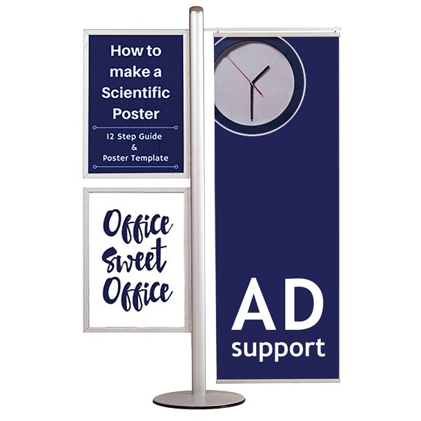 Multistand 16 Double-Sided, 2 Pcs Slide-In +50cm Banner