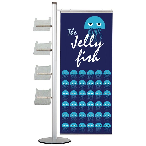 Multistand 19 Single-sided, 1 Pc. Banner + Shelves