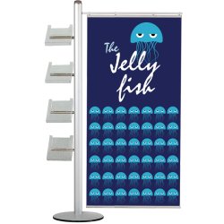 Multistand 19 Single-sided, 1 Pc. Banner + Shelves