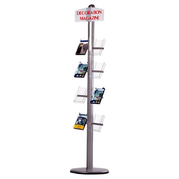 Multistand 20 Single-sided, 8 Pcs. Shelves + Logo Plate 