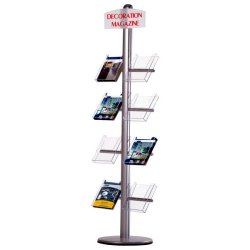 Multistand 20 Single-sided, 8 Pcs. Shelves + Logo Plate