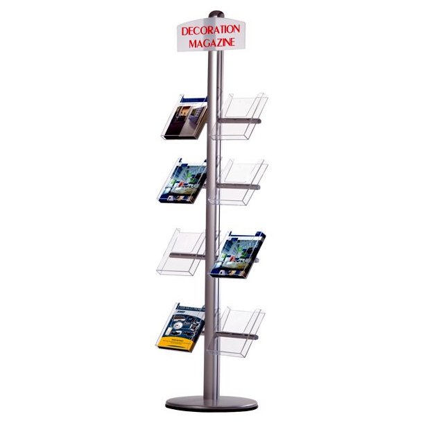 Multistand 20 Single-sided, 8 Pcs. Shelves + Logo Plate