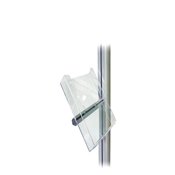 Multistand Acrylic Brochureholder with Aluminum Fittings 