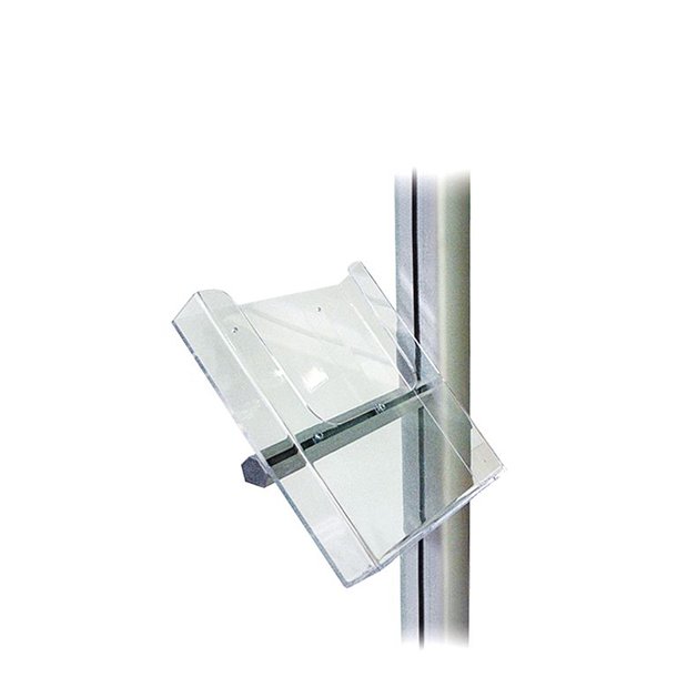 Multistand Acrylic Brochureholder with Aluminum Fittings